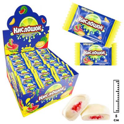 Жевательная резинка Кислошок с начинкой арбуз-дыня (Россия) 4г