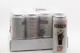 Напиток б/а газ. HERSCHI Cola со вкусом Мятной Колы (Россия) 450 мл ж/б